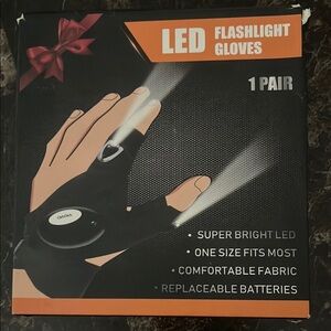 LED Flashlight Gloves - Black